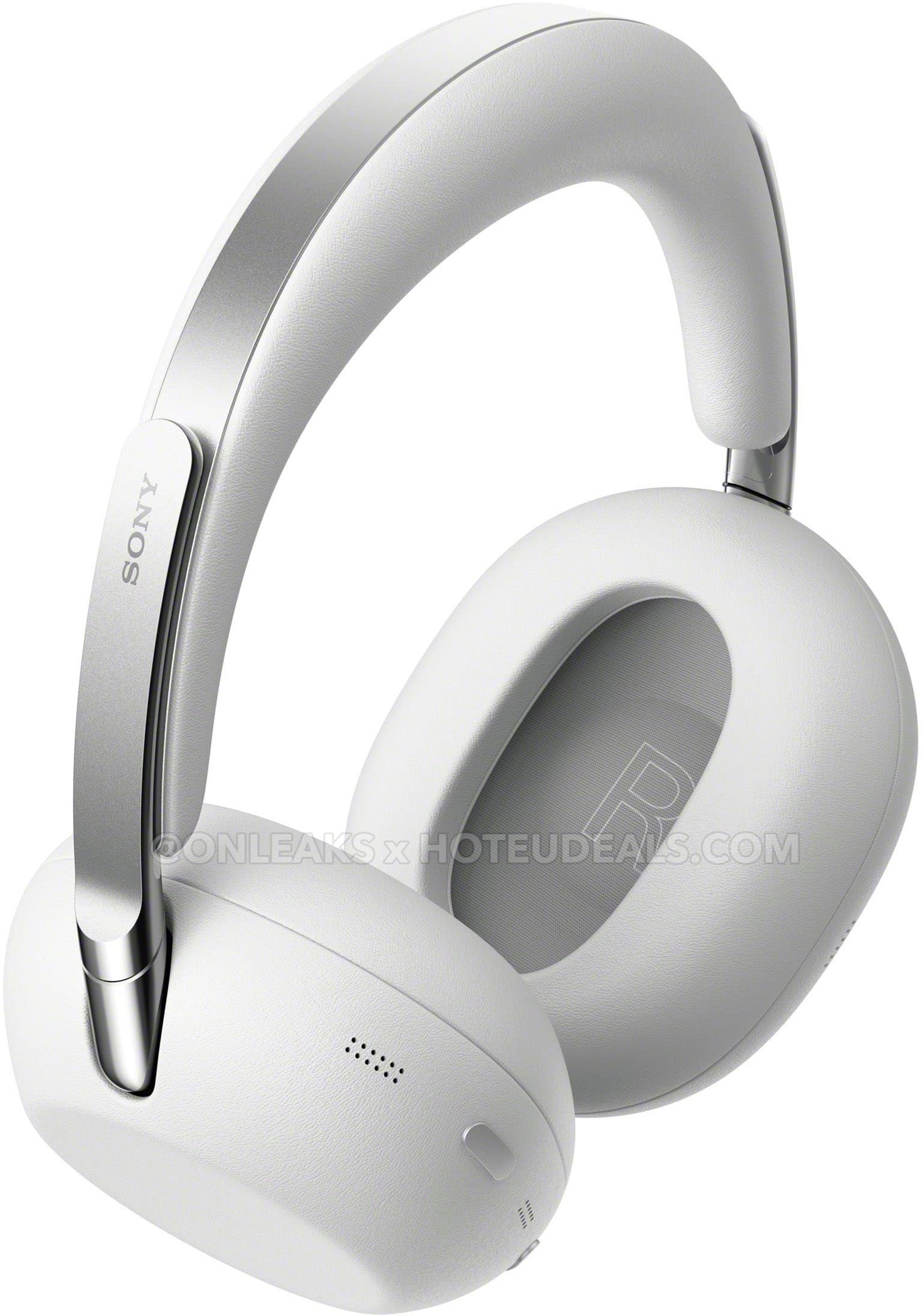 Sony 1000X The ColleXion in Platinum &mdash; chrome SONY-branded headband slider